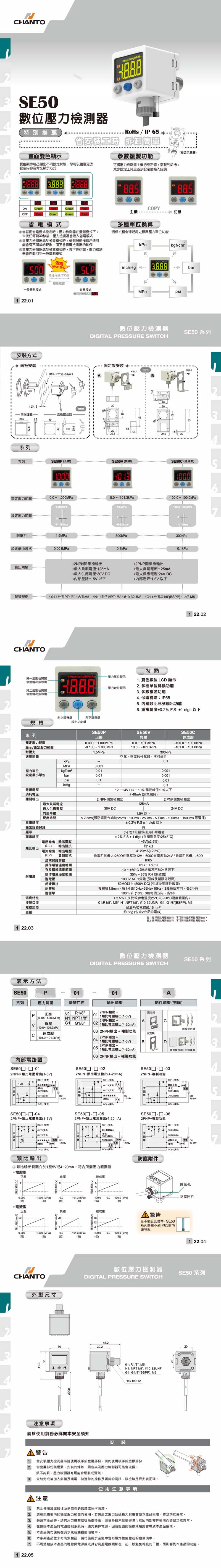 SE50 数位压力检测器